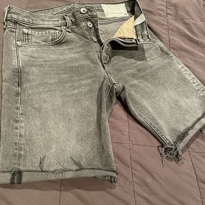 Rag & Bone Grey Cut-off Denim Shorts